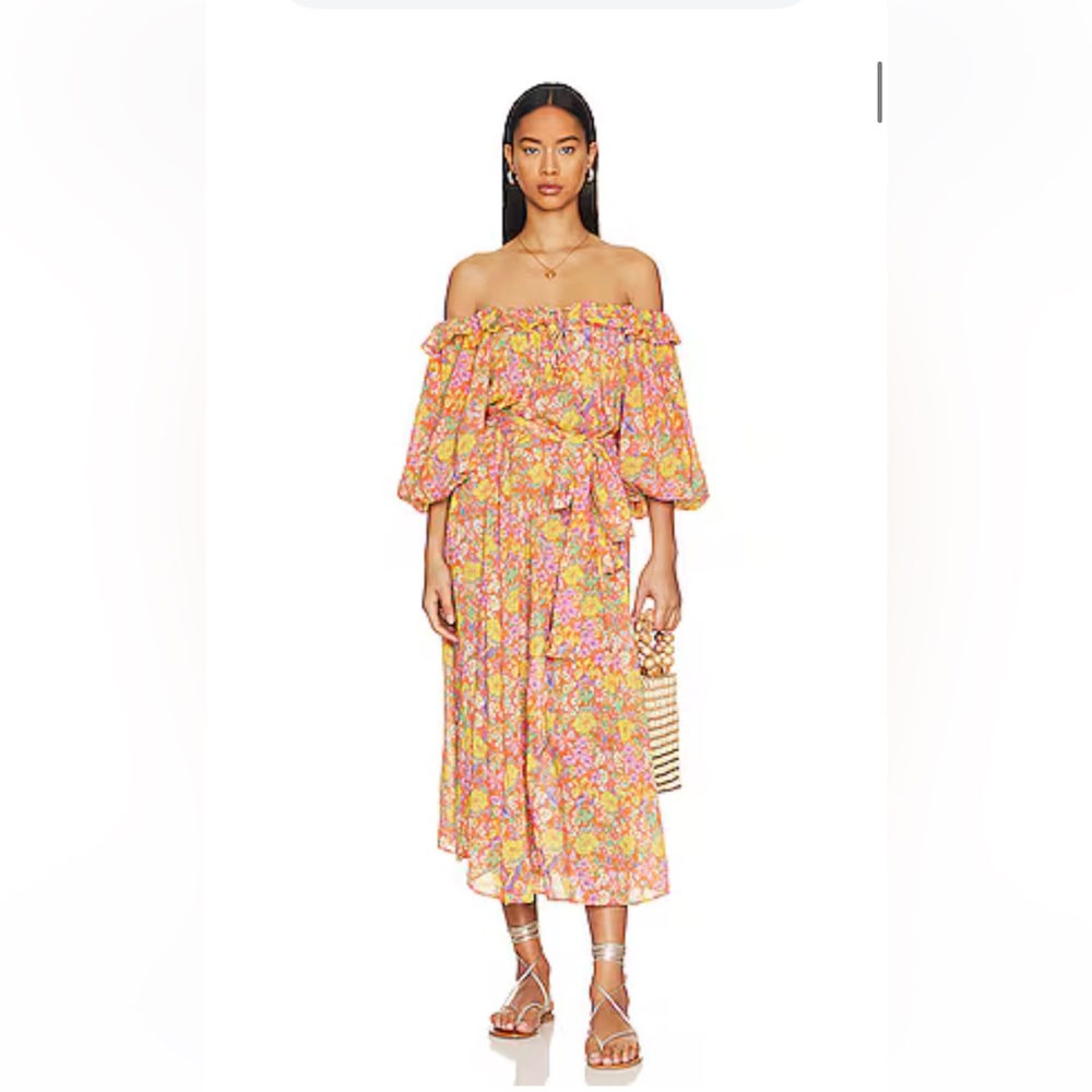 SPELL Last Drinks Midi Dress NWT